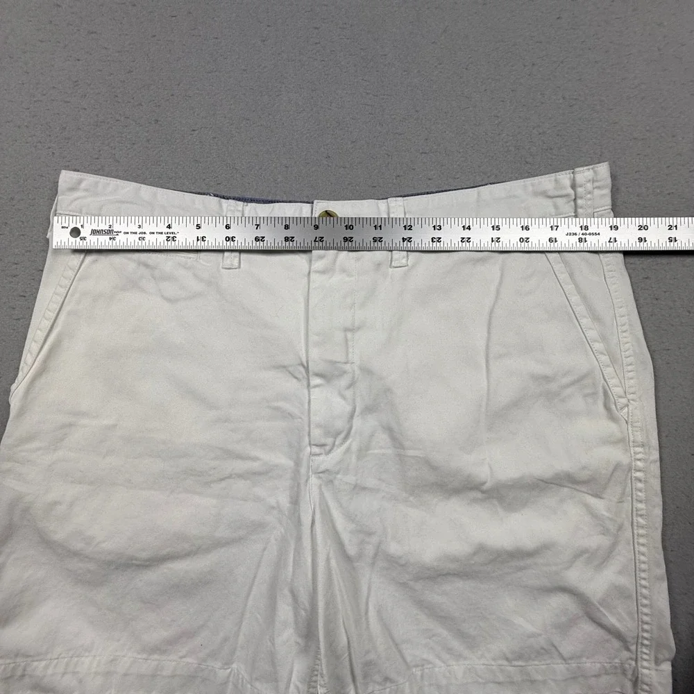 Polo Ralph Lauren Mens Relaxed Fit Chino Shorts White Cotton Size 36